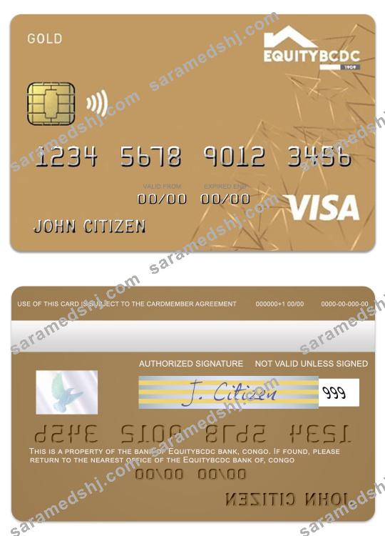 Congo EquityBCDC bank visa debit gold card